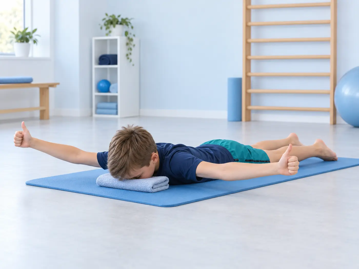 A calm body and movement exercise: Prone Y Raise