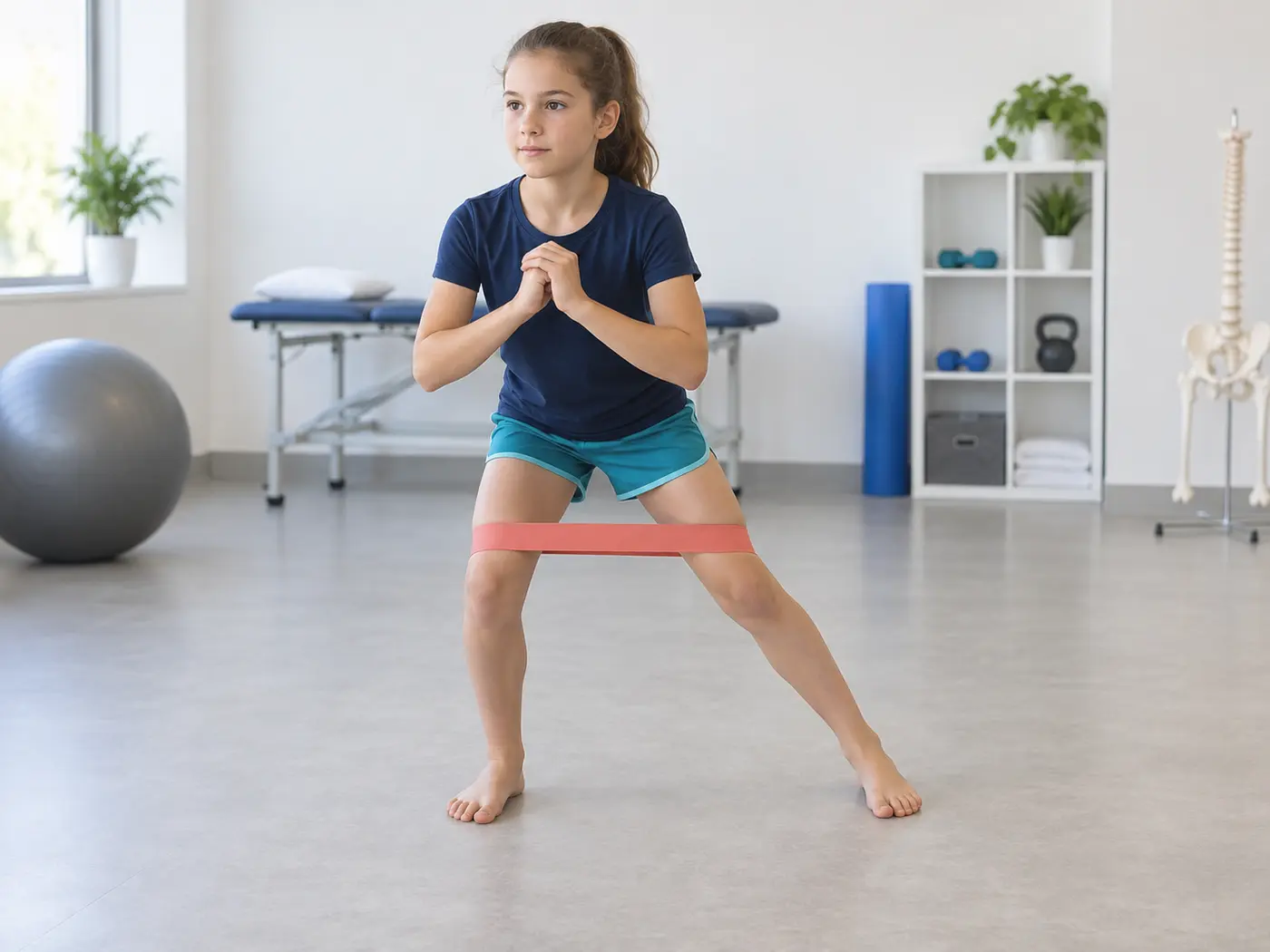 A calm body and movement exercise: Side Walk with Miniband