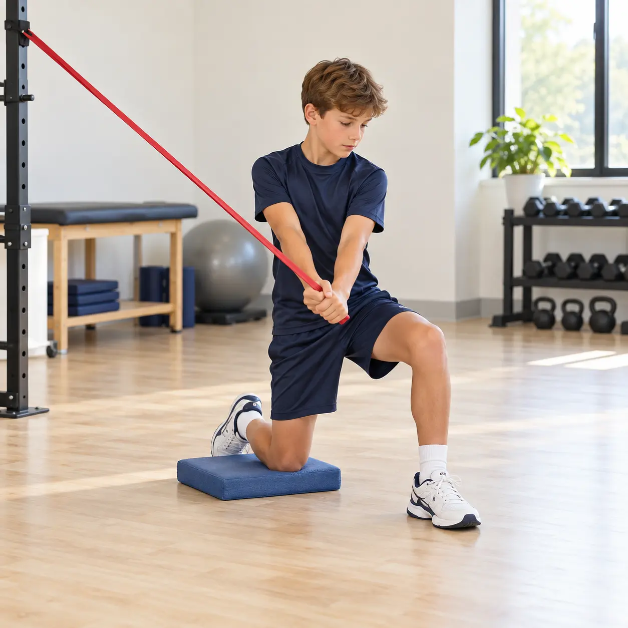 A calm body and movement exercise: Half-Kneeling Diagonal Chop