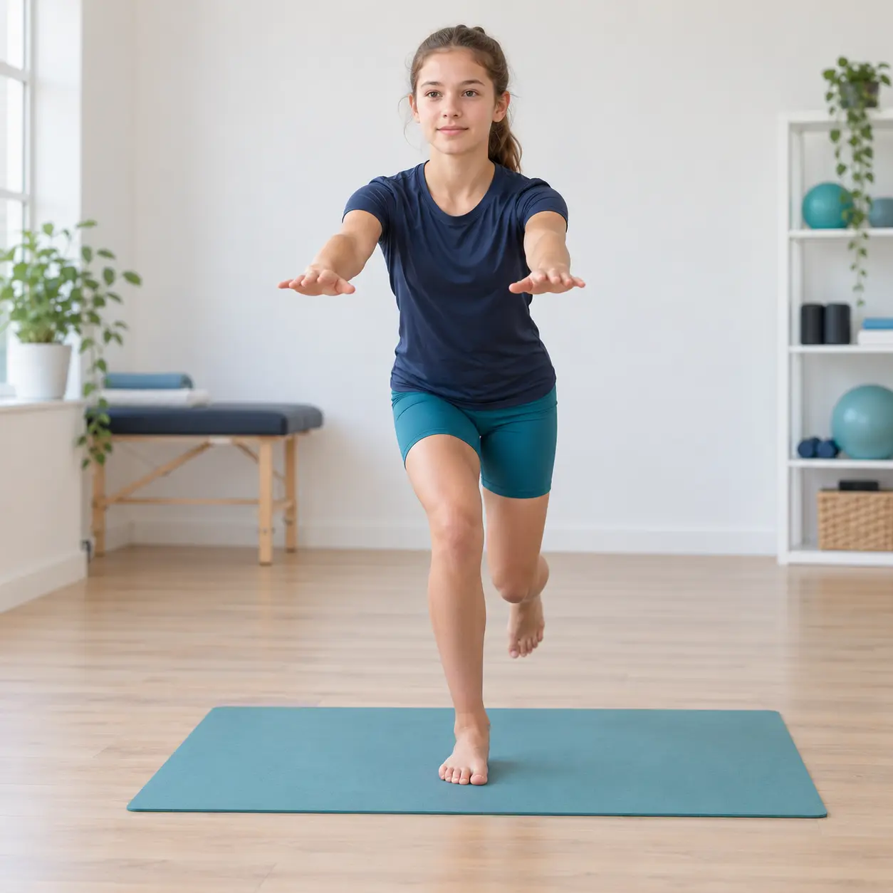 A calm body and movement exercise: Single-Leg Mini Squat
