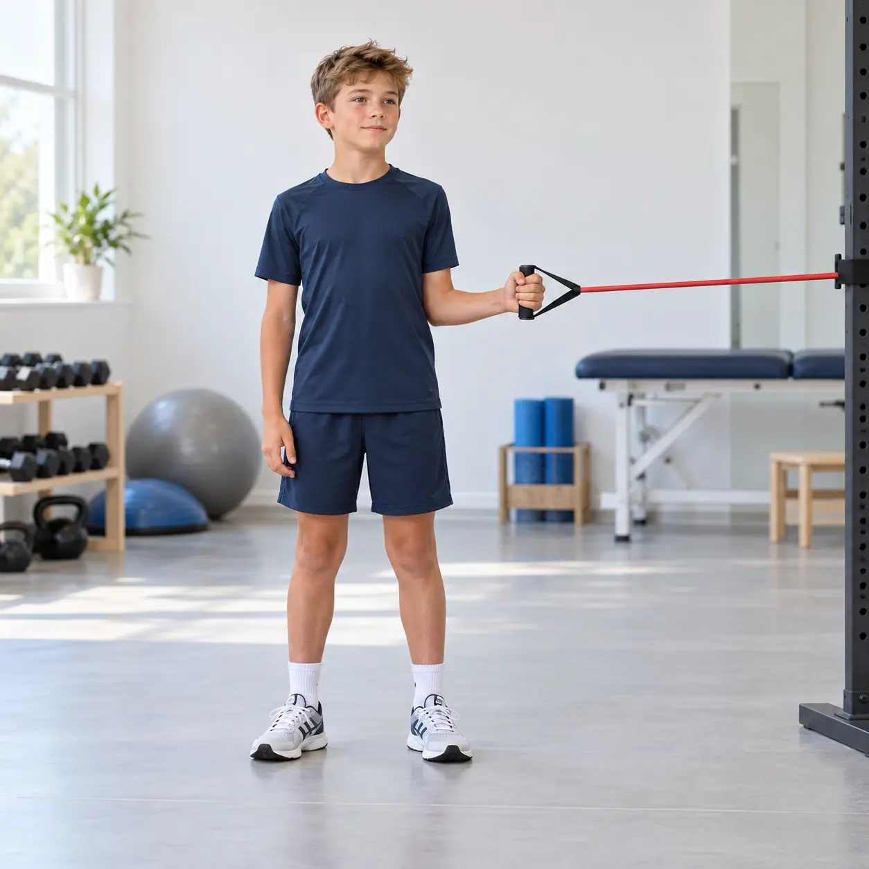 A calm body and movement exercise: Shoulder External Rotation with Band