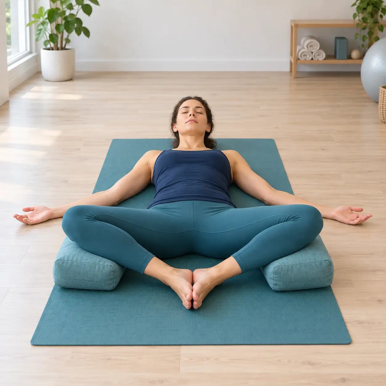 A calm body and movement exercise: Reclining Butterfly Pose