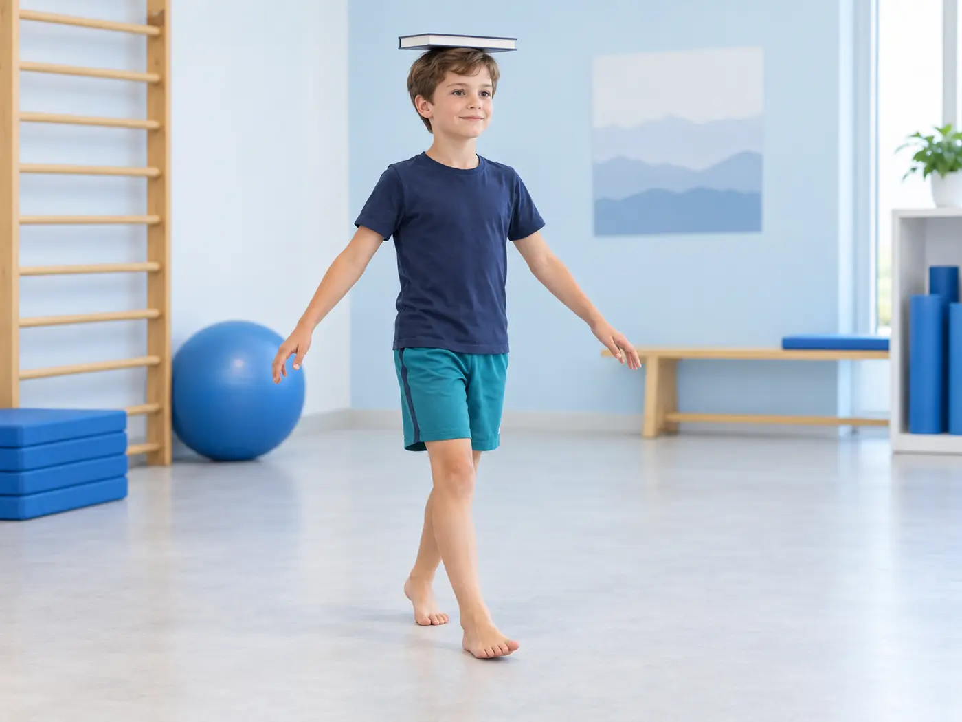 A calm body and movement exercise: Posture with a Book
