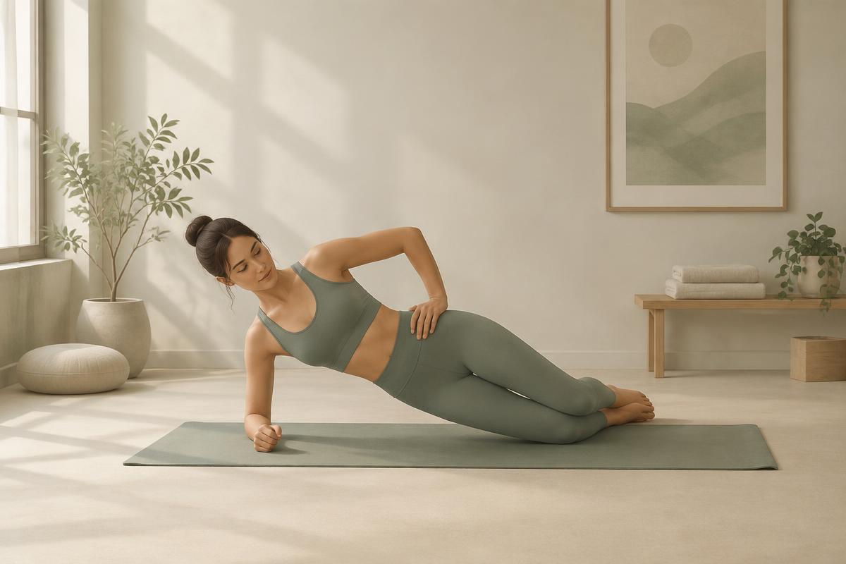 A calm body and movement exercise: Side Plank on Knees